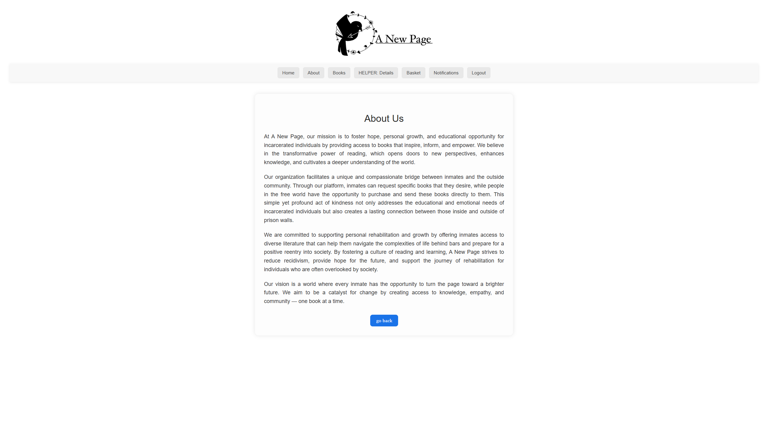 About page screenshot